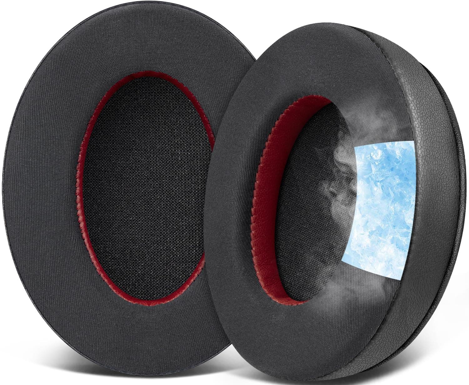 Cooling Gel Earpads for HyperX Cloud 2/3/1/Alpha/Flight/Stinger/Core/Pro, CloudX Stinger/Flight Series Headset - Black