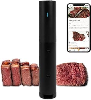 Anova Culinary Sous Vide Precision Cooker Mini, 850 Watts, Black and Orange, App Ready