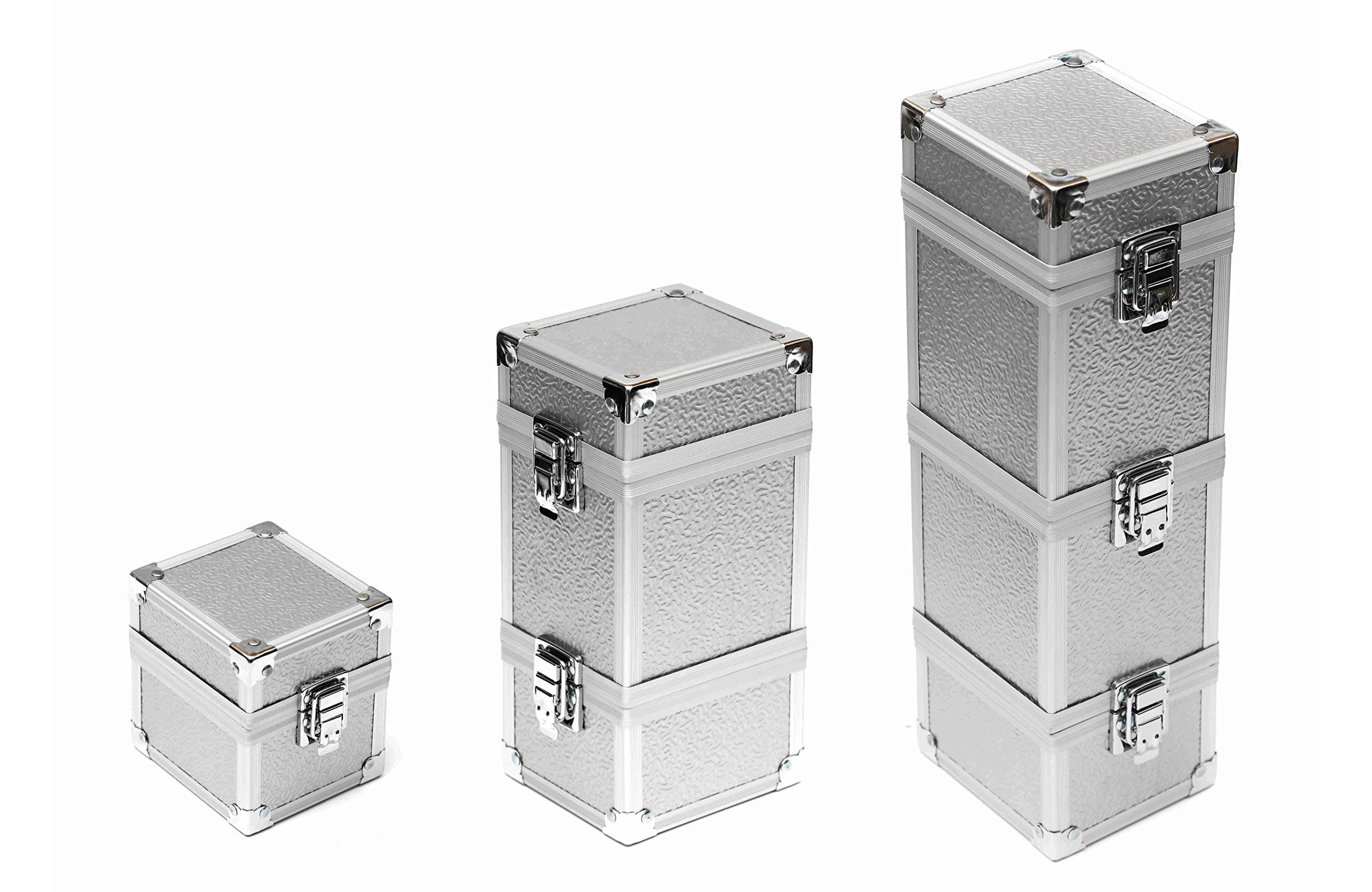 KM-T01 Monolith Silver Stackable Metal Double Deck Box or Dice Box Storage Trading Cards TCG Ultra Pro Sleeve MTG Magic the Gathering FaB YGO Yugioh EDH Dice Star Wars