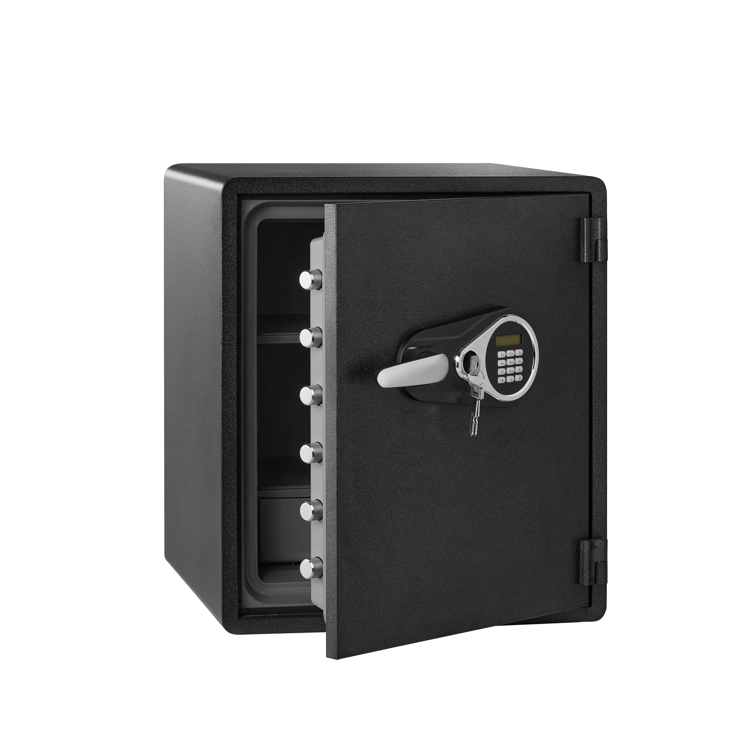 Fireproof and Waterproof Safe Box with Digital Keypad Electronic Lock, Fire Resistant, Interior Lighting, Removable Shelf, for Home Use, 2.13 Cubic Feet, 24"H x 20.87"W x 19"D, Black