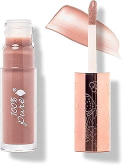 Lip Gloss (Fruit Pigmented), Pink Caramel, High Shine, Moisturizing, Natural Lip Gloss, Sheer Finish, Tinted Lip Gloss w/Cocoa Butter, Vitamin E (Nude Rosy Brown Color) - 0.14 Fl Oz