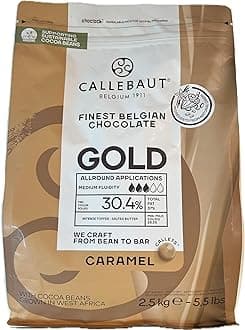 Callebaut Gold Caramel Chocolate Easimelt Callets Finest Belgian Chocolate 2.5Kg