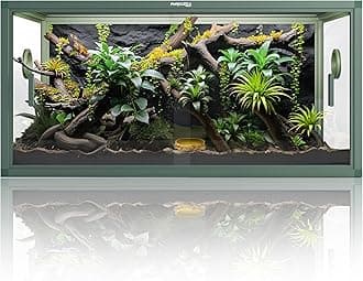50 Gallon Reptile Tank, Lizard Tank with Front Opening for Easy Maintenance, Snake Enclosure with Leakproof Bottom & Top Screen Ventilation,36x18x18 Reptile Tank