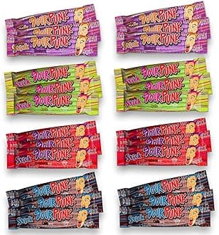Sour Punk Mix Chewy Candy Jelly Sticks 40g X 24Pcs (Strawberry, Apple, blueberry & Cola)