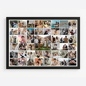 One Pinch Customised Photo Collage Frame for Birthday, Anniversary, Wedding Gift, Personalized Collage Gift, Wall Photo Frame (10x15) Rectangular,wood,Wall Mount,Black