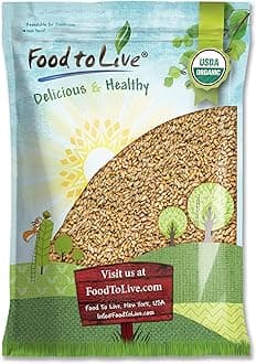 Food to Live Organic Hulled Barley, 10 Pounds Non-GMO, 100% Whole Grain, Kosher, Vegan, Bulk. For Home Brewing, Grinding. High in Fiber. For Chili, Hot Cereal, Salads, Soup. Product of the USA