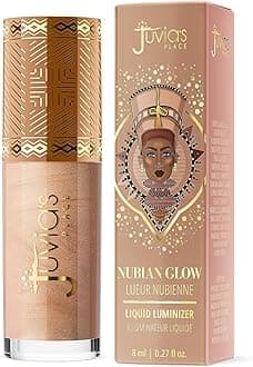 Juvia's Place Nubian Glow Liquid Luminizer Ivory Light - Radiant Highlighter Makeup Glowy Tint Daily Dewy Luminous Beauty Creamy Bronzing Skincare Radiating Brightening Natural Shine Face & Cheeks