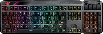 ASUS ROG Claymore II 100% / 80% TKL Wireless RGB Modular Gaming Keyboard, ROG RX Red Switches, PBT Doubleshot Keycaps, Detachable Numpad, Wrist Rest, Media Controls, USB Passthrough - Black PBT