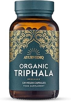 – Organic Triphala Capsules 120, 500mg – Natural Pure Triphala Powder Organic Capsules for Immunity, Digestion, Wellbeing – Soil Association Certified - Vegan Ayurveda Supplements