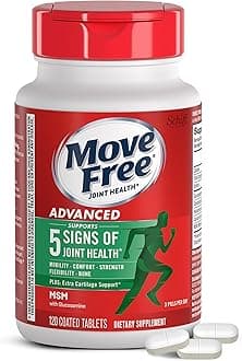Advanced Glucosamine Chondroitin MSM Joint Support Supplement, Supports Mobility Comfort Strength Flexibility & Bone - 120 Tablets (40 servings)*