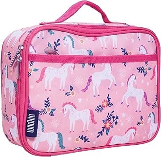 Wildkin Kids Insulated Lunch Box – Durable and Reusable for School & Travel - Magical Unicorns