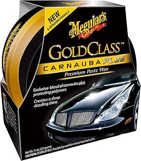 Meguiar's Gold Class Carnauba Plus Premium Paste Wax 311 g – Long-Lasting Carnauba-Polymer Blend for Deep Shine & Reflective Finish, Safe for Clear Coat & Glossy Paint