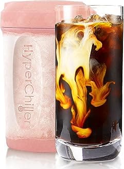HyperChiller HC2RG Patented Iced Coffee/Beverage Cooler, New, Improved,Stronger and More Durable! Ready in One Minute, Reusable for Iced Tea, Wine, Spirits, Alcohol, Juice, Rose Gold