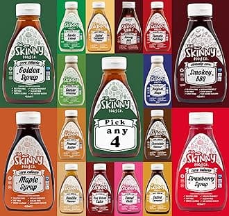 – The Skinny Food Co. Sauces, Salad Dressings & Syrups Pick Any 4 Bottle Gluten Free, Low Calorie, Sugar Free - 425ml