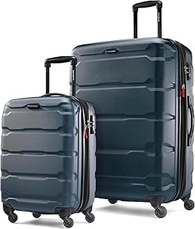 Samsonite Omni PC Hardside Expandable Luggage with Spinner Wheels, Teal, 2-Piece Set (20/28)