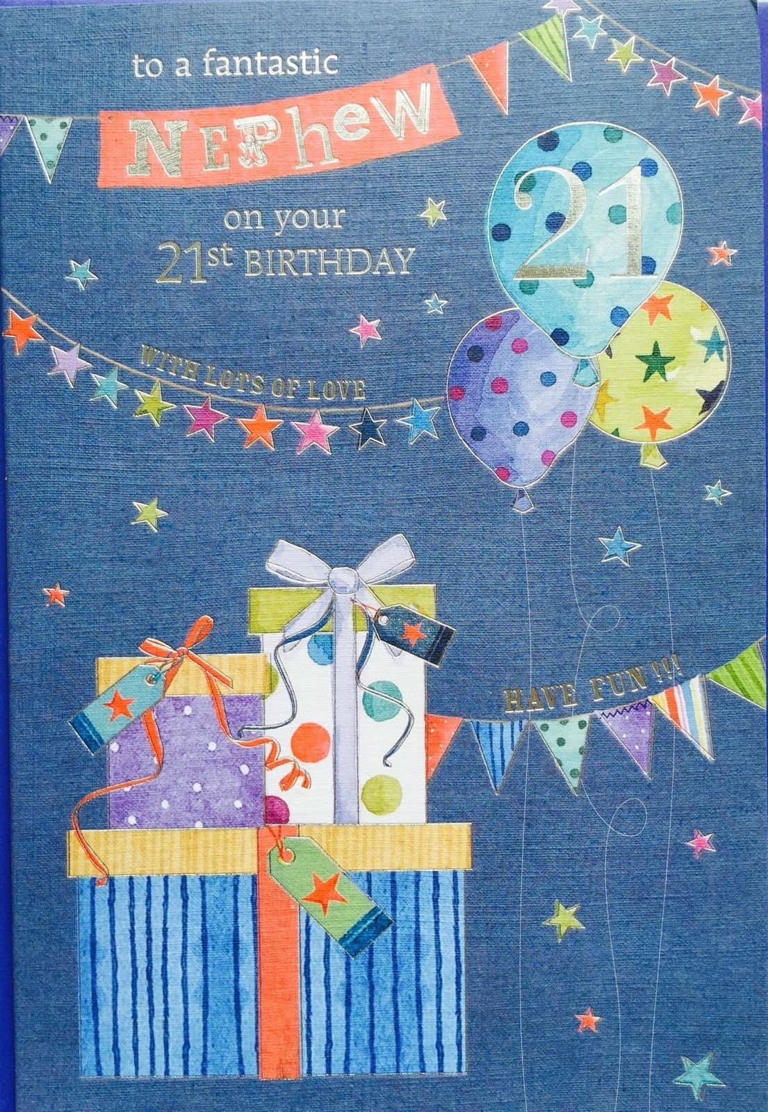 Nephew 21st Birthday Card