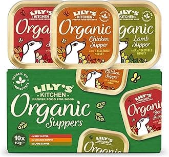 Lily’s Kitchen Made with Natural Ingredients Adult Wet Dog Food Trays Organic Variety Pack 10x150g