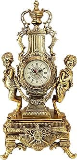 Design Toscano KY026 Grande Chateau Beaumont Mantel Clock, 24 Inch, Polyresin, Gold
