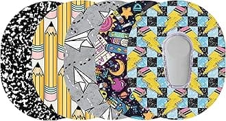 Glucomart Adhesive Patches for Dexcom G6 – 5-Pack Waterproof, Sweatproof CGM Overpatches – Hypoallergenic CGM Patches (Back to School)