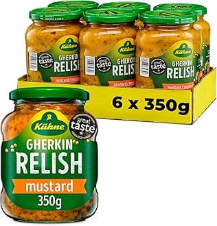 Kuhne Mustard Gherkin Relish, 350 g (Pack of 6)