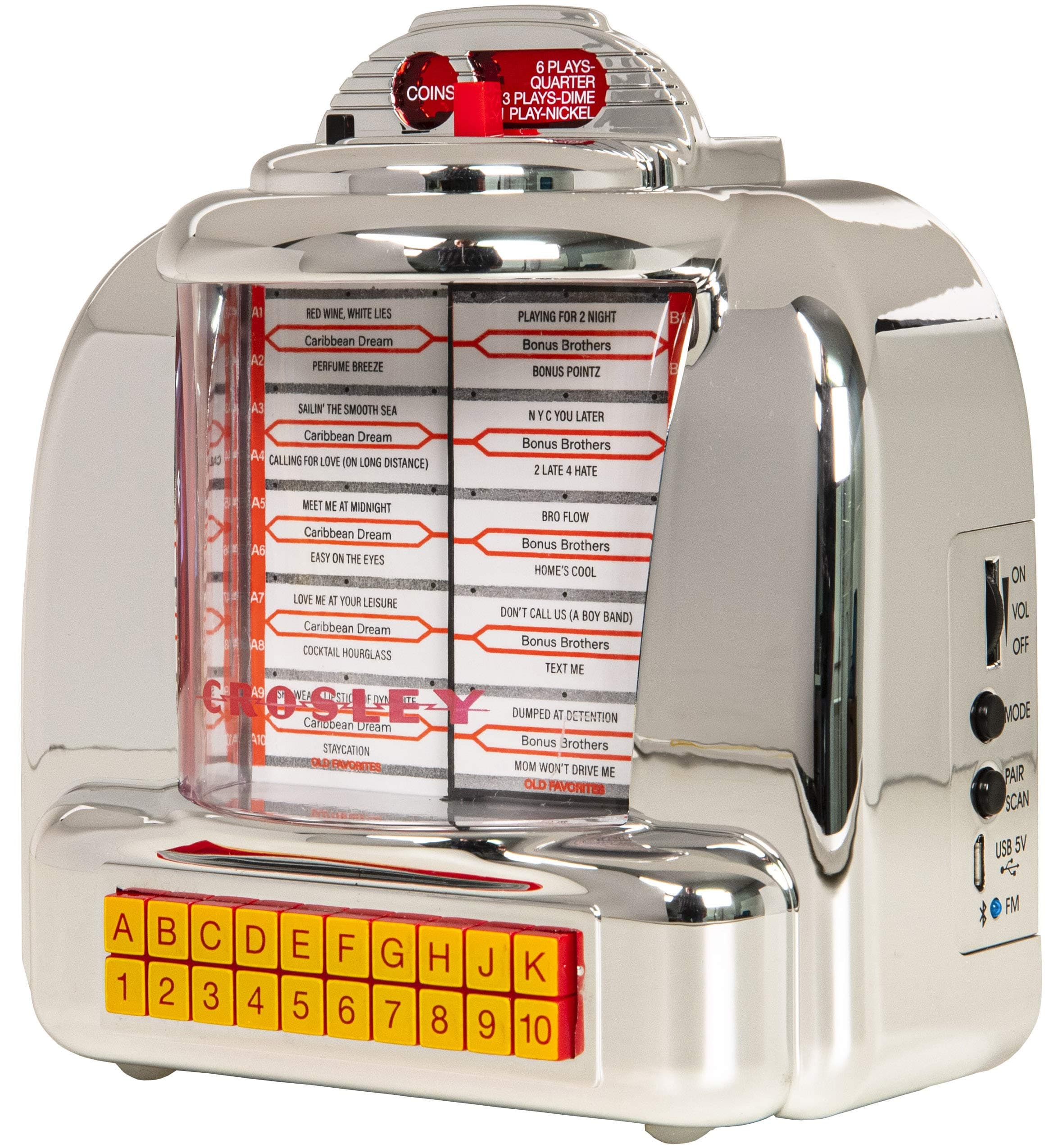 Diner Jukebox Tabletop Radio, Silver