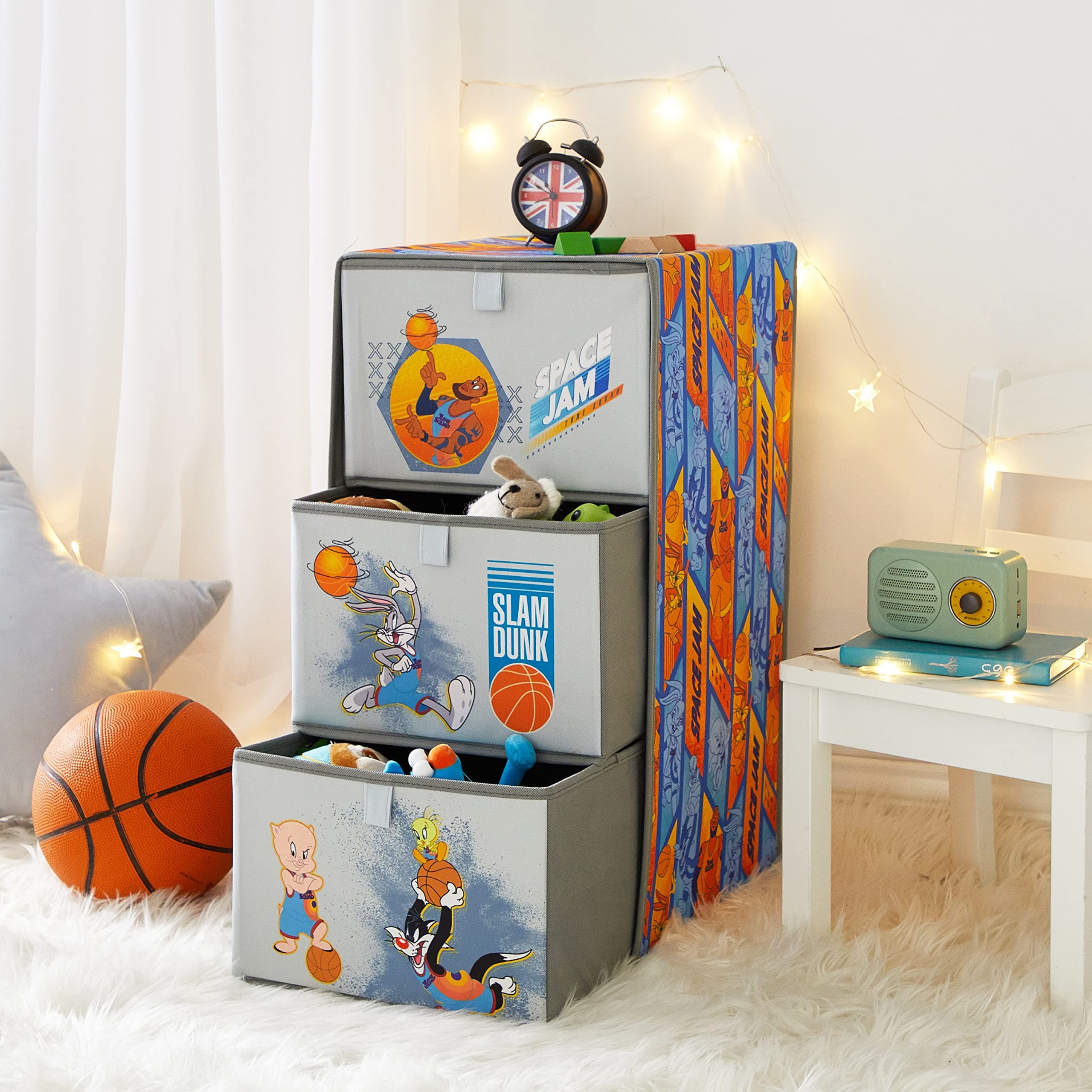 Space Jam: A New Legacy 3 Drawer Soft Storage Unit with Poly Canvas Frame