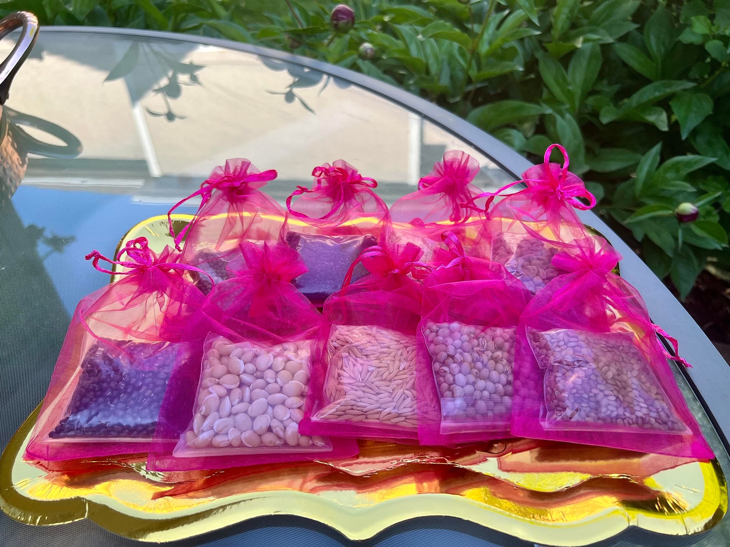 Navadhanya Pooja Kit - Each packet 50 grams - Total 9 packets - 450 grams - Grand occasion - Highest Quality - With Rice Paddy - Gruhapravesam - Satyanarayana - Navaratri - Navagraha - 9 Grains - 9 Planets - Hindu Ritual - Hinduism. Beautifully packed for home and temple Puja (Navadhanyam, Navadhanyalu). These Navadhanya's are offered during Homa, Puja , Gruhapravesam and house warming ceremony for Navagraha Shanthi.