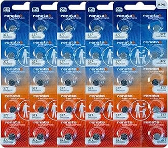 Renata 377 SR626SW Batteries - 1.55V Silver Oxide 377 Watch Battery (50 Count)