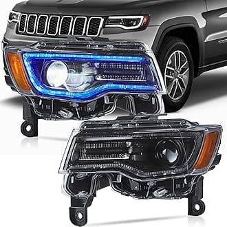VLAND LED Headlights Fit for 2014-2022 Grand Cherokee, Headlamp with Blue Dynamic Startup DRL and Sequential Turn Signal