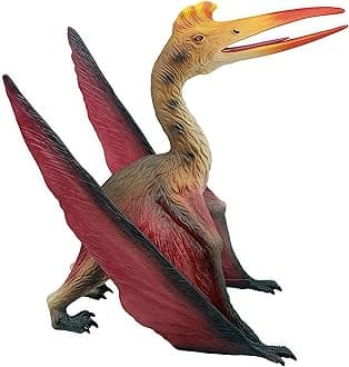 Pterosaur Toy for Kids, Large Size 5.5" Quetzalcoatlus Dinosaur Toy, Pterodactyl Toy, Large Flying Dinosaur Toy, Realistic Pteranodon Toy for Kids Display and Play