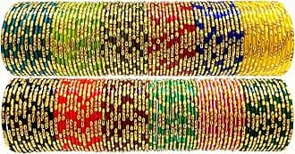 Hand KkraftsMulticolor glossy finish glass bangle/chudi set of 144 in 12 unique color for women and girls