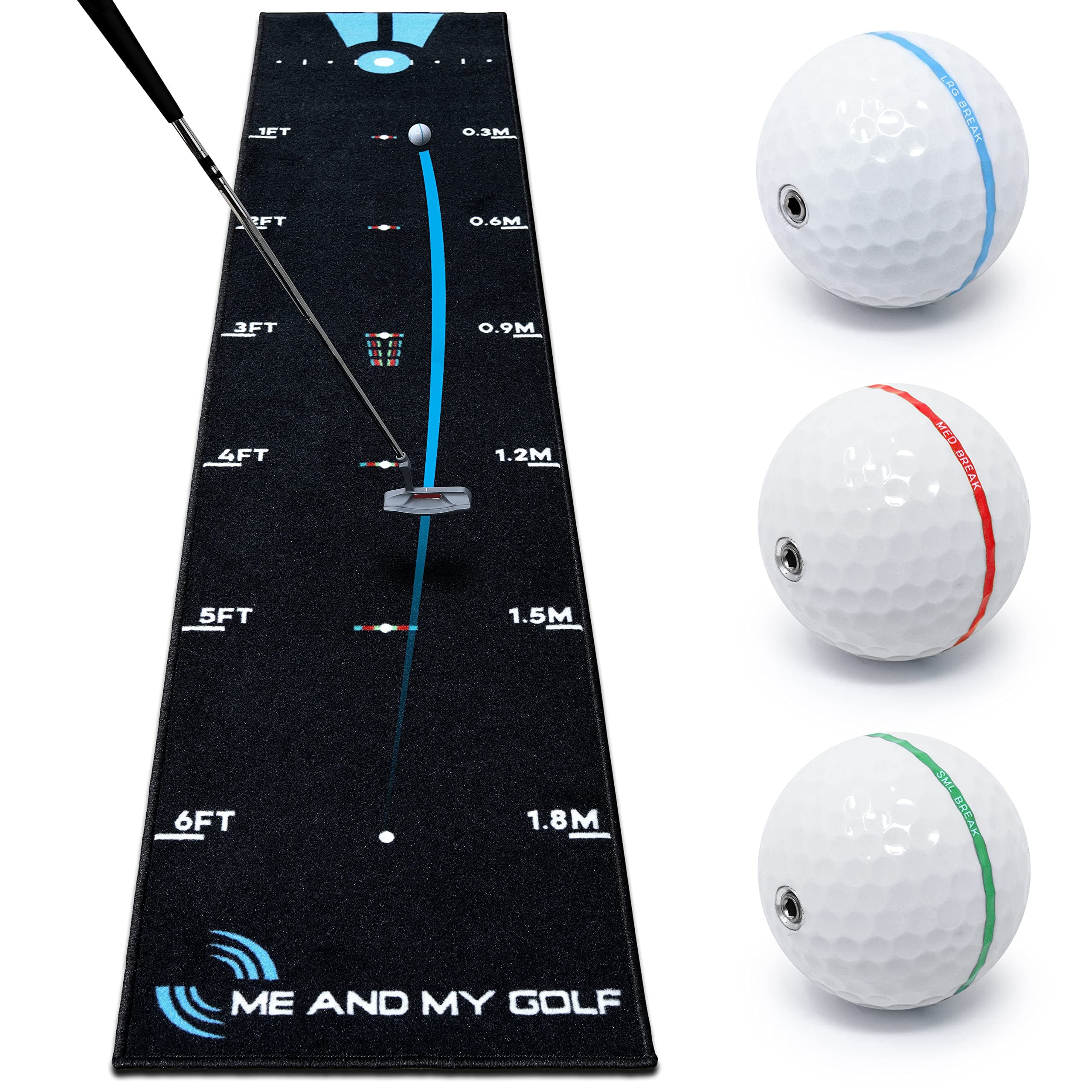 Breaking Ball Putting Mat - Simulate Breaking Putts At Home