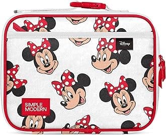 Simple Modern Disney Kids Lunch Box for School | Reusable Insulated Lunch Bag for Toddler, Girl, and Boy | Meal Containers with Exterior & Interior Pockets | Hadley Collection | Minnie Mouse Fun
