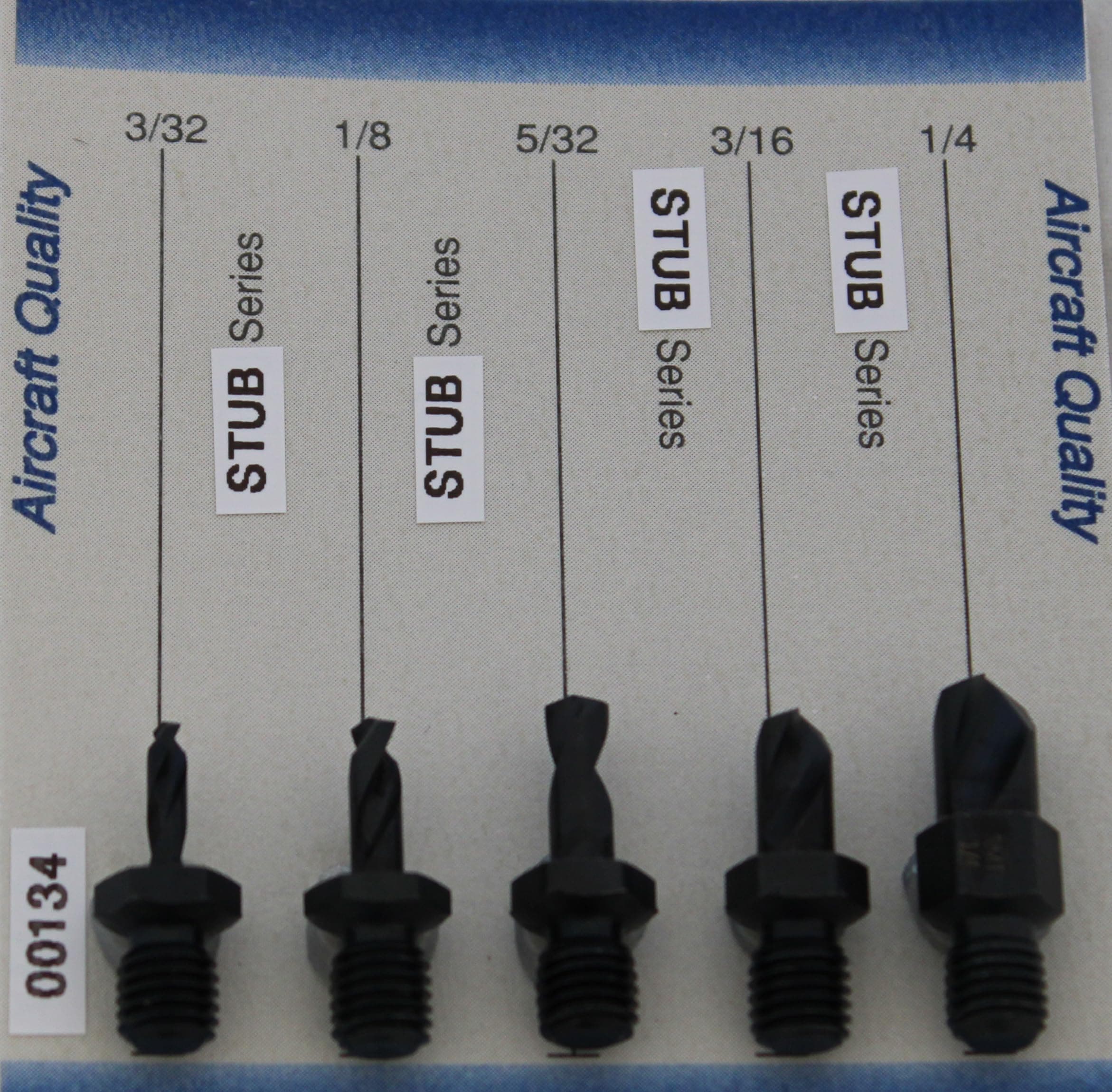 Drill Bits Short Length Threaded Shank, Stub Series Drill Bit Set 4 Tight Fit Tools 00134