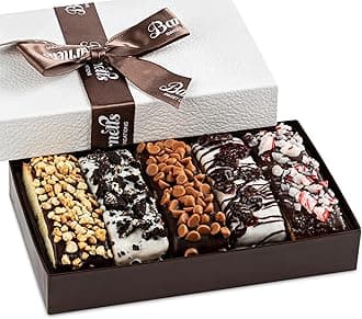 Barnetts Easter 5 Chocolate Biscotti Gift Basket, Spring Treats Hamper Stuffer Gourmet Cookie Baskets Girlfriend, Prime Food Gift Delivery for Men, Women, Him, Her Candy Box