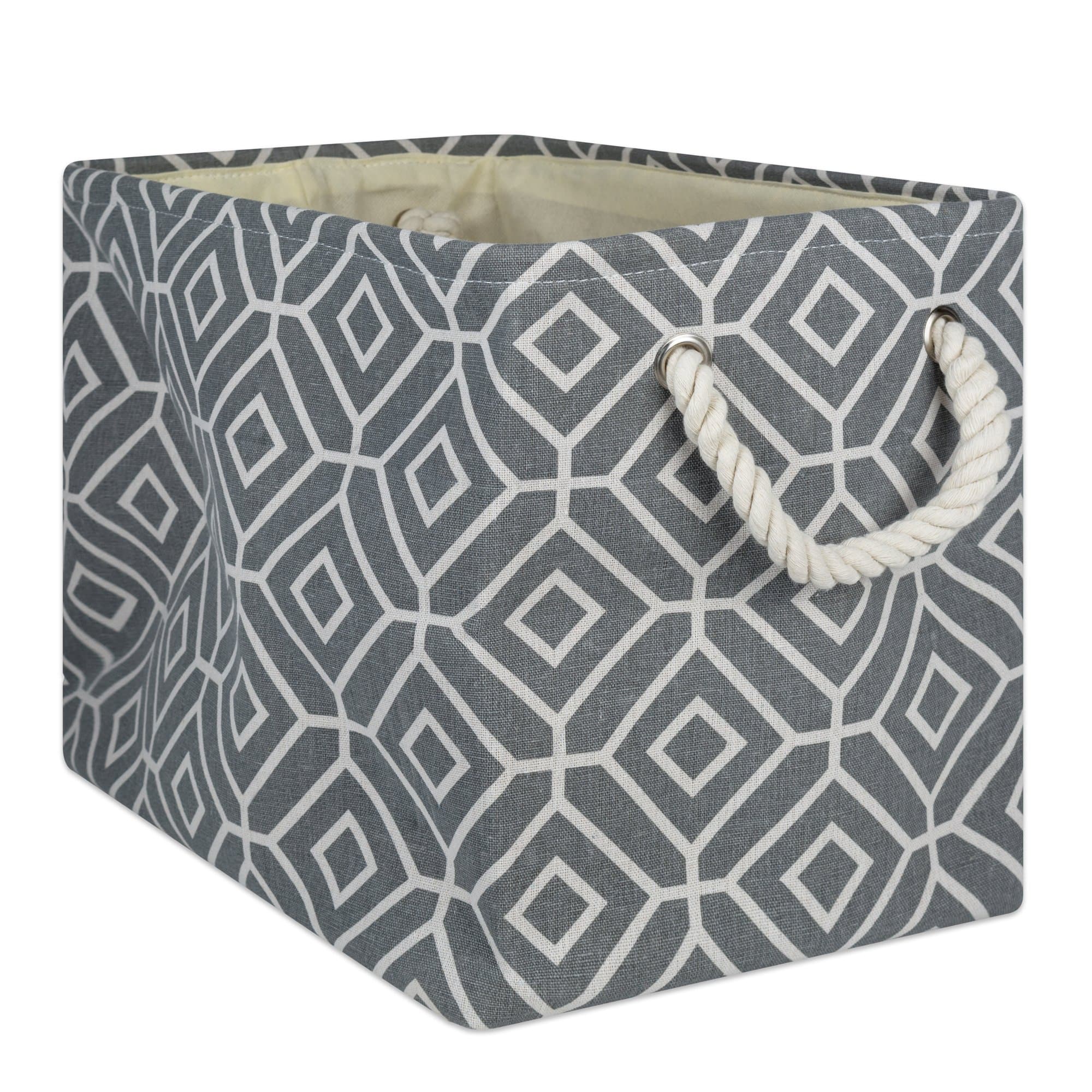 DII Collapsible Polyester Storage Bin, Stained Glass, Gray, Large Rectangle