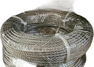 1mm 1.5mm 2mm 3mm 4mm 5mm 6mm 8mm STAINLESS Steel Wire Rope Cable Rigging Extra ASIN 316 A4 Marine Grade (Length: 50m, Diameter: 5mm)