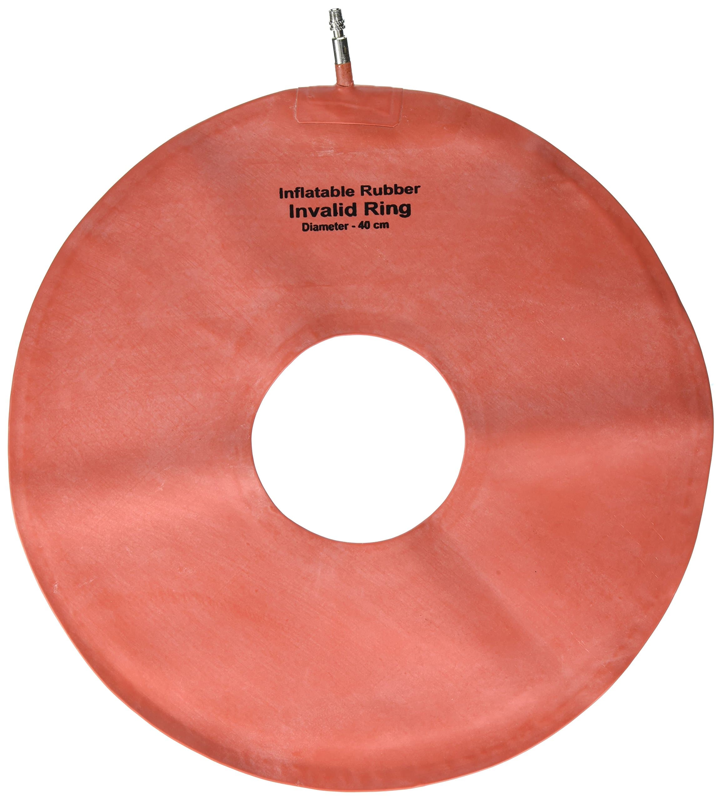 Inflatable Rubber Invalid Ring, 250 Lb Weight Capacity, 16" Diameter Red Relief Cushion Seat, 1821