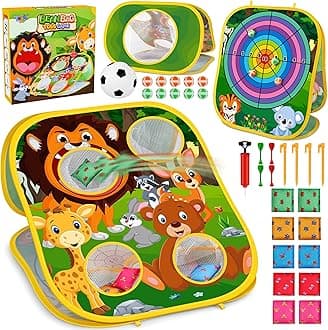 Animal Bean Bag Toss Game Toy Outdoor Toss Game, Family Party Party Supplies for Kids, Gift for Boys Birthday or Christmas for Toddlers Ages 3 4 5 6 Year Old