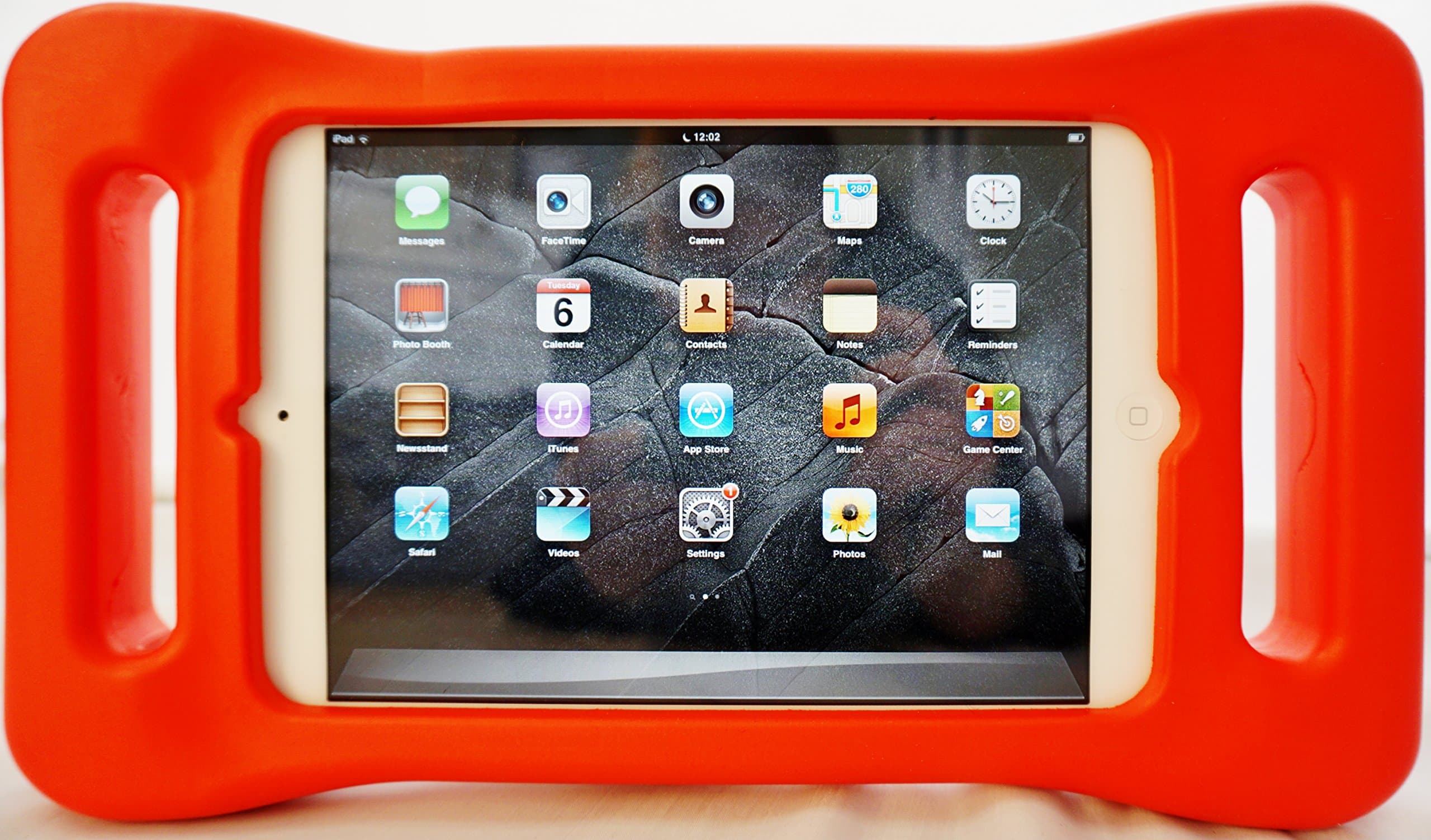 Award winning mini case: bouncy, lightweight, drop proof, shock proof kids tablet cover with handles designed for children to hold. Suitable for iPad mini 1, 2 and 3 (red)
