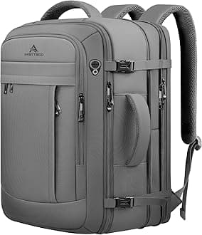 60L Travel Laptop Backpack for Men, Extra Large Backpack, Big Capacity Carry On Backpack, 18-19 Inch Laptop Backpack Water Resistant Luggage Computer Daypack College Bag, Grey