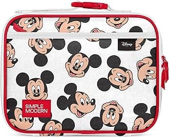 Simple Modern Disney Kids Lunch Box for School | Reusable Insulated Lunch Bag for Toddler, Girl, and Boy | Meal Containers with Exterior & Interior Pockets | Hadley Collection | Mickey Mouse Fun