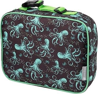 Insulated Durable Lunch Box Sleeve - Reusable Lunch Bag - Securely Cover Your Bento Box, Works with Bentology Bento Box, Bentgo, Kinsho, Yumbox (8"x10"x3") - Octopus