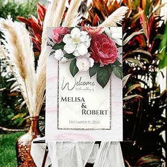 Wedding Signs, Wedding Welcome Sign, Welcome To Our Wedding Sign, Wedding Sign Board, Wedding Welcome Signs For Ceremony, Easel Stand For Wedding Sign, Wedding Shower Outdoor Sign #13