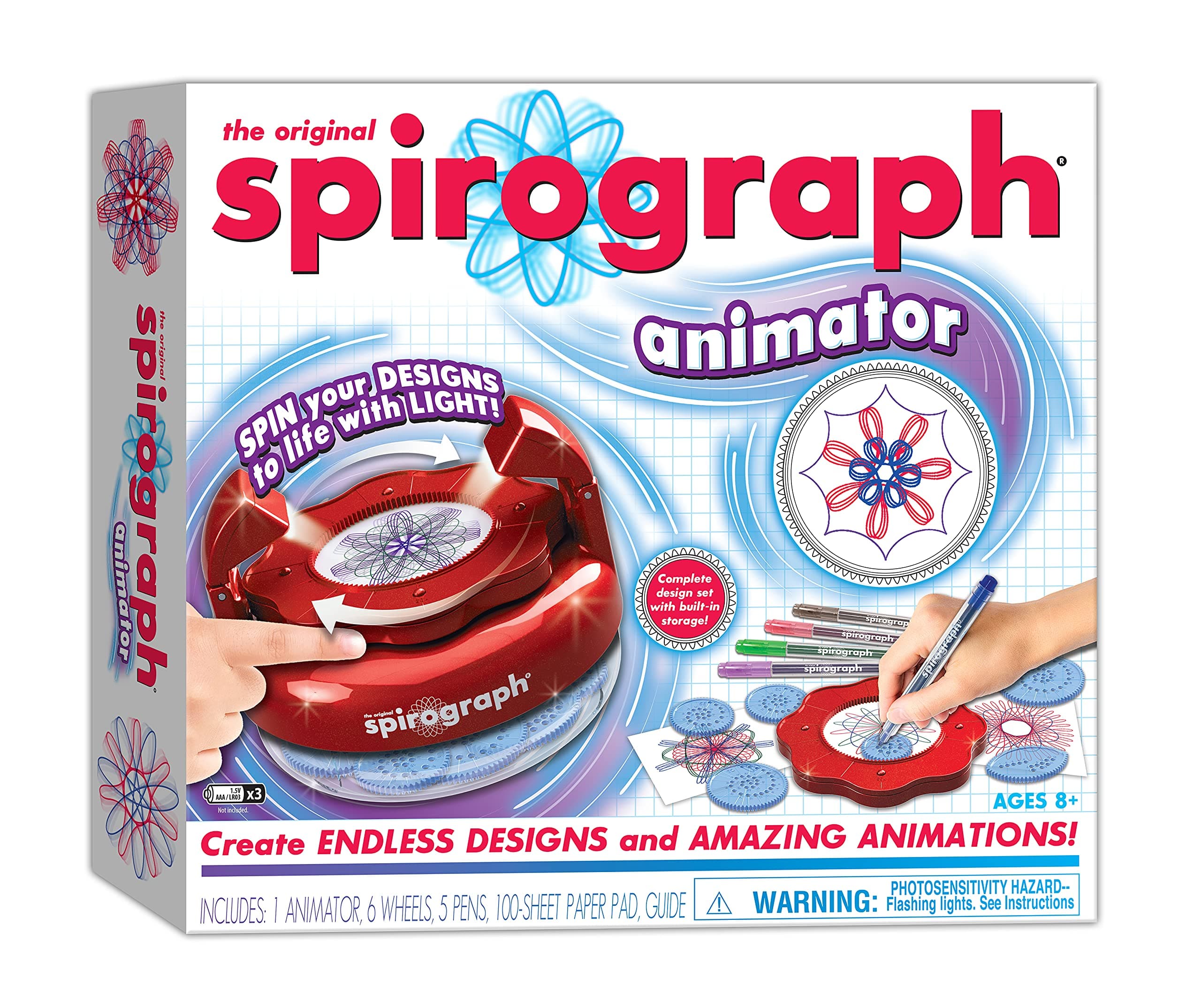 Spirograph-Animator-The Classic Craft & Activity To Make & Bring Countless Amazing Designs To Life-For Ages 8+, Multicolor