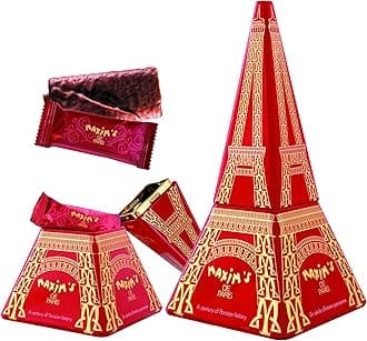 Milk Chocolate Covered Crispy Crepes Individually Wrapped in Collectible Eiffel Tower Tin Box, 14 pces