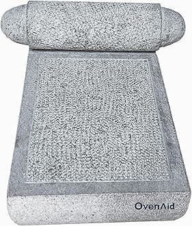 14 x 8 Inch Stone Mortar and Pestle (Sil Batta/Imam Dasta) - Handcrafted Granite with Unique Design for Grinding Spices, Herbs, and More - Traditional and Modern Kitchen Tool.