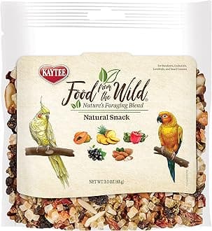 Kaytee Food From The Wild Natural Pet Bird Snack Food Treats For Parakeets, Cockatiels, Lovebirds, and Small Conures, 3 oz
