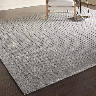 ZARACARPETS Solid Plain Exported Quality Hand Made Carpets and Rug Size 9 Feet by 12 Feet (9x12 feet) Loop Grey