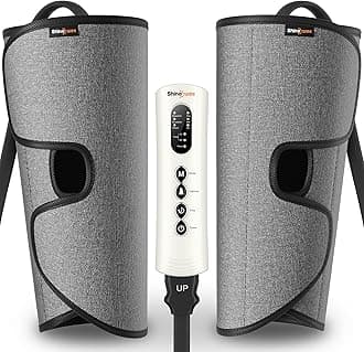 SHINE WELL Leg Compression Massager for Circulation and Pain Relief Fsa, Air Compression Calf Massager with 3 Modes 3 Intensities 2 Timing, for Restless Legs Syndrome Relief, Wellness Gift for Mom Dad